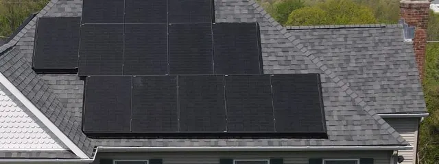 Solar panels on a new roof in Berlin, CT